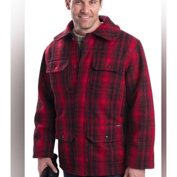 Woolrich Other - Woolrich Classic Mackinaw Hunt wool Coat Red Black Plaid Men’s Size M
